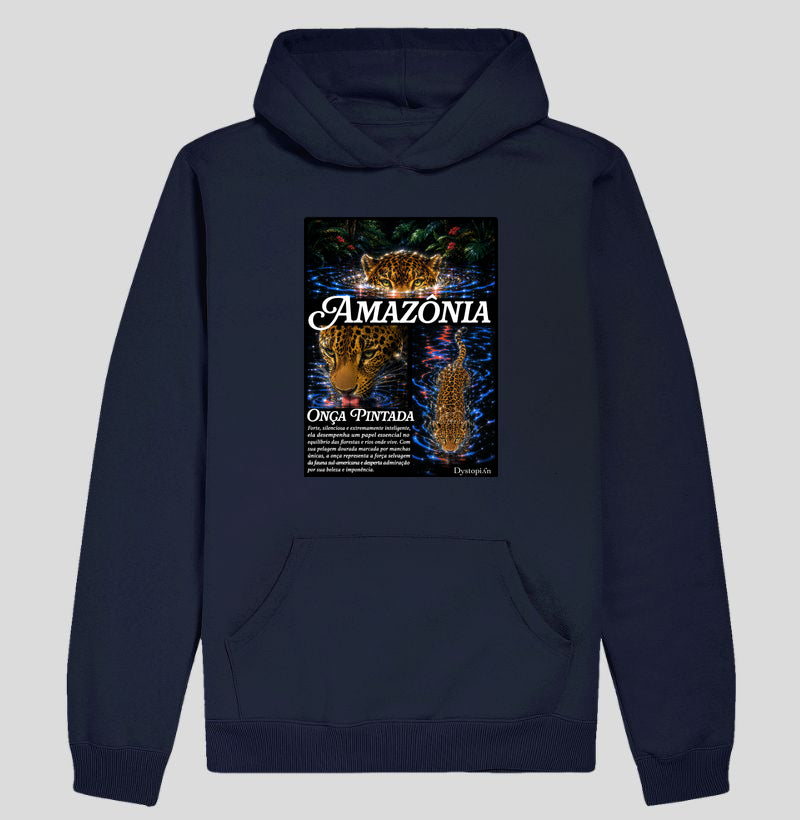 Hoodie Moletom - Onça Pintada (Rêtro-Futurismo Neon)