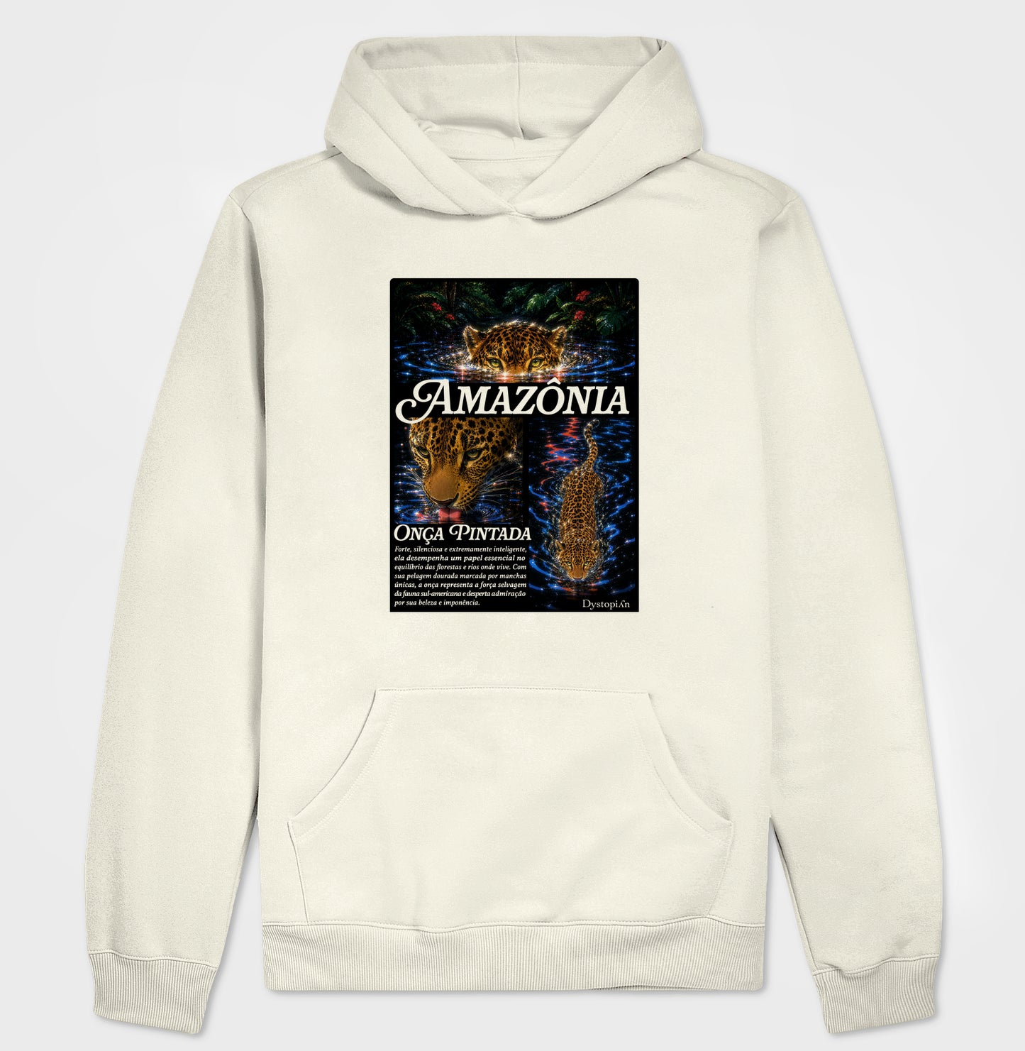 Hoodie Moletom - Onça Pintada (Rêtro-Futurismo Neon)