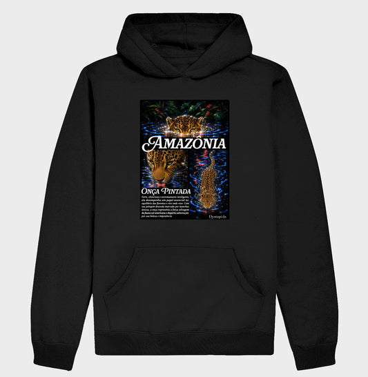 Hoodie Moletom - Onça Pintada (Rêtro-Futurismo Neon)