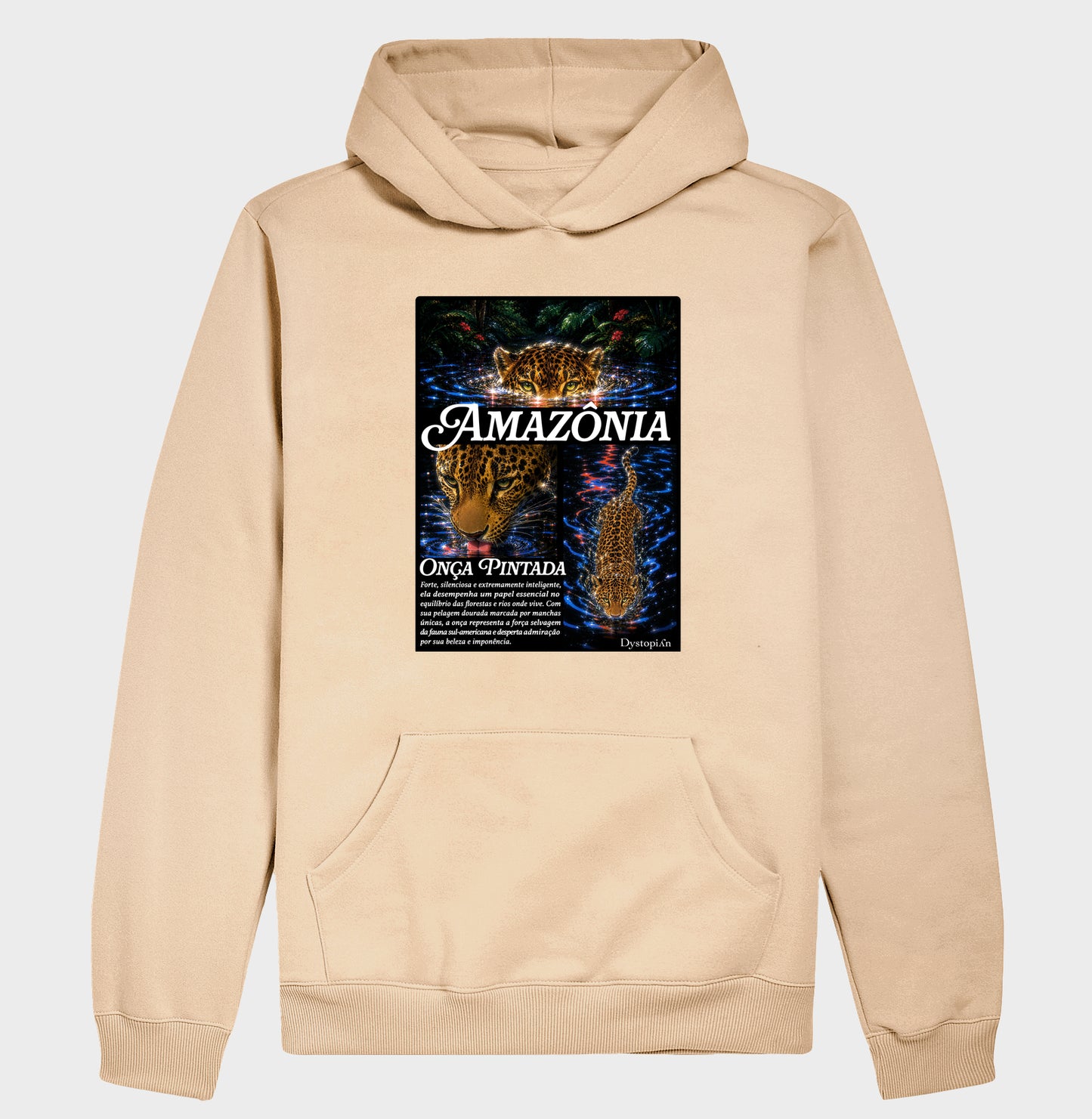 Hoodie Moletom - Onça Pintada (Rêtro-Futurismo Neon)